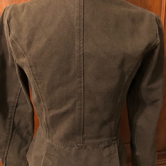 Vintage Jacket Blazer Jacket by Debbie Shuchat 100% Cotton in Brown, Size 4 - Picture 10 of 10